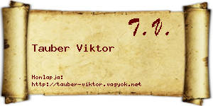Tauber Viktor névjegykártya